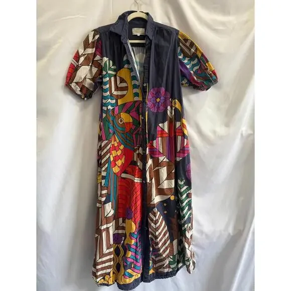 CAROLINA K Valerie Pleated Kaftan Size M Multicolor